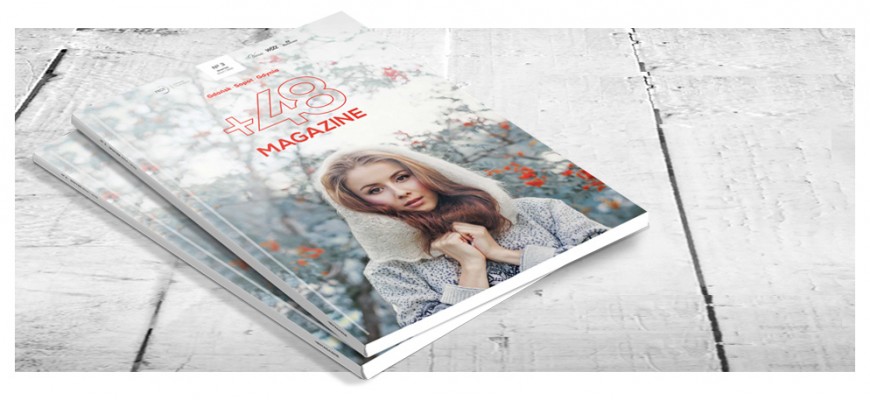 Omslaget på +48 Magazine