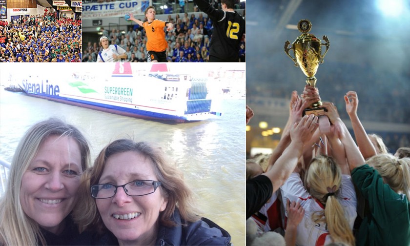 Rödspätte Cup i Fredrikshamn och tjejerna från OLKA ombord på Jutlandica på väg till Danmark