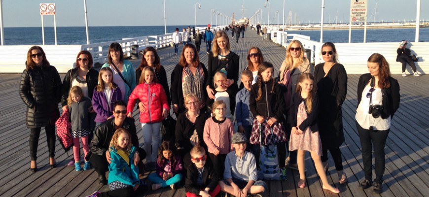 Bloggbussen 2015 på piren i Sopot