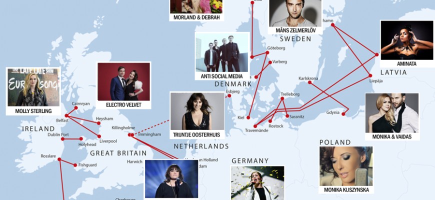 Eurovision Song Contest-deltagare på våra destinationer