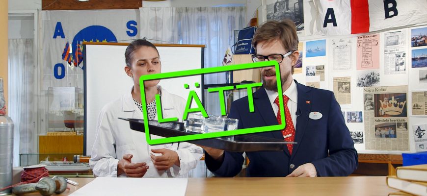 Man balanserar dricksglas på ugnsplåt